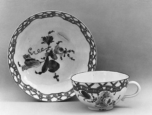 Cup and saucer, by Kloster-Veilsdorf Porcelain Manufactory
