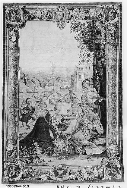 April from a set of The Months of Lucas, by Master of the Months of Lucas