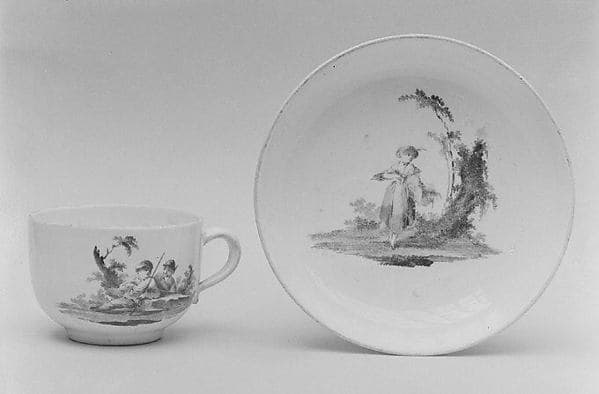 Cup and saucer, by Kloster-Veilsdorf Porcelain Manufactory