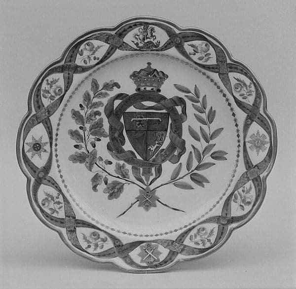 Plate, by Worcester factory