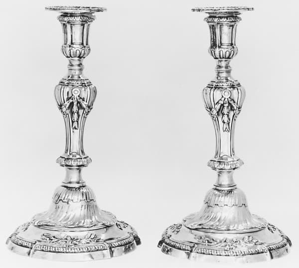 Pair of candlesticks, by Jacques-Pierre Marteau