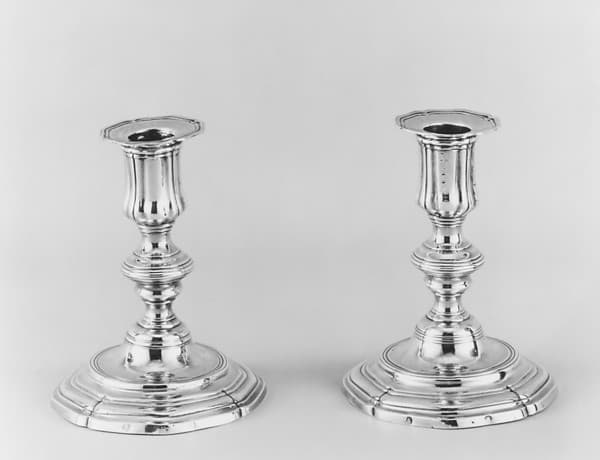 Pair of candlesticks (part of a toilet service), by Antoine Plot