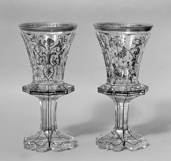 Standing cup (one of a pair), by Harrachsche Hütte