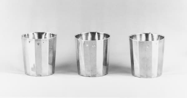 Set of six liqueur cups, by Jean-Nicolas Boulanger