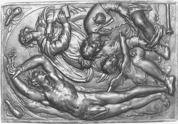 Ss. Sebastian, Catherine and Roch, by Paulus Willemsz. van Vianen