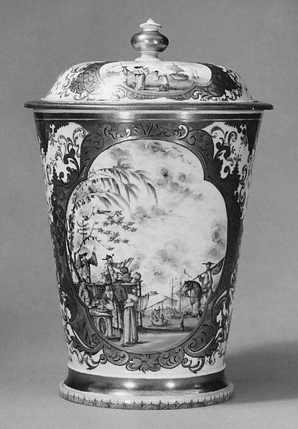 Beaker with cover, by Meissen Manufactory