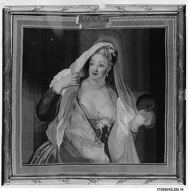 Woman with a Mirror, by Imperial Russian Tapestry Manufactory, Saint Petersburg