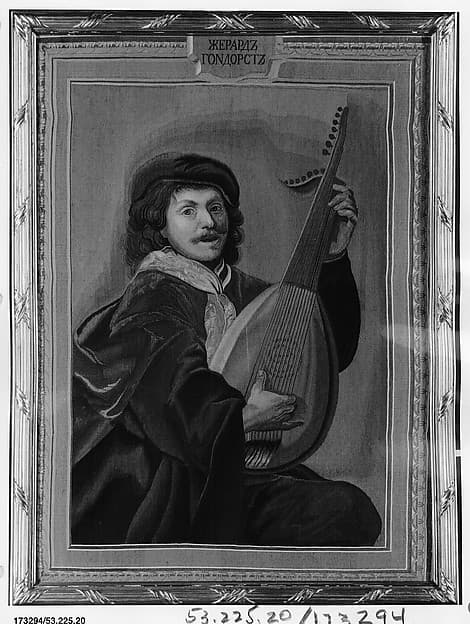 Man with a Lute, by Imperial Russian Tapestry Manufactory, Saint Petersburg