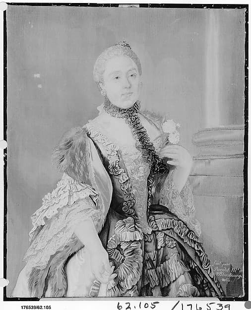 Portrait of Countess Elizaveta Romanovna Vorontsova (1739–1792), by Imperial Russian Tapestry Manufactory, Saint Petersburg