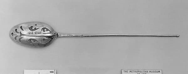 Strainer spoon, by S. T.