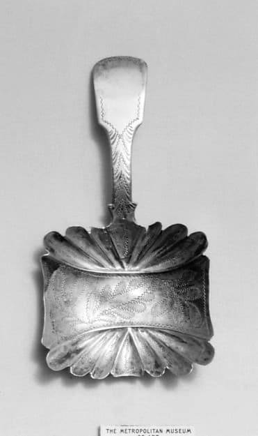 Caddy spoon, by J. C. (probably), Birmingham