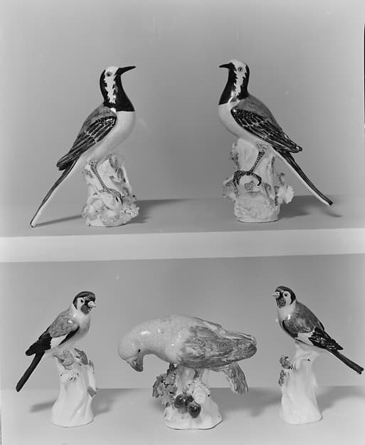 Wagtail (one of a pair), by Meissen Manufactory