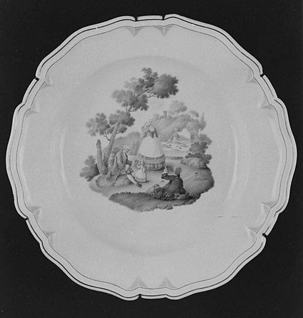 Hexafoil plate, by Real Fabrica de Buen Retiro