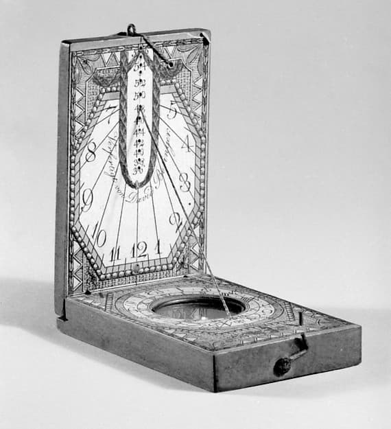 Portable diptych sundial, by David Beringer