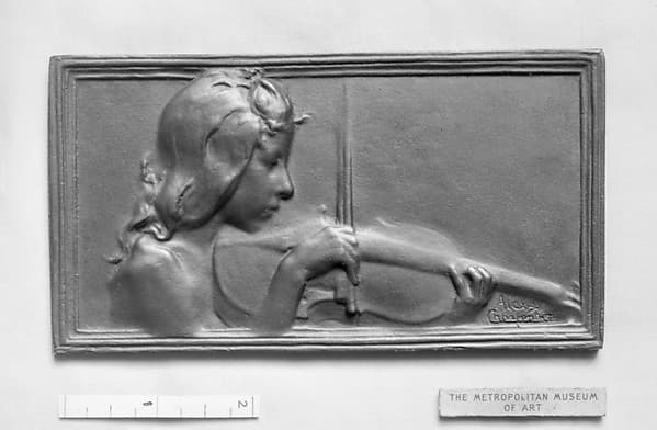 Nude bust of girl playing the violin (Le Violon), by Alexandre-Louis-Marie Charpentier