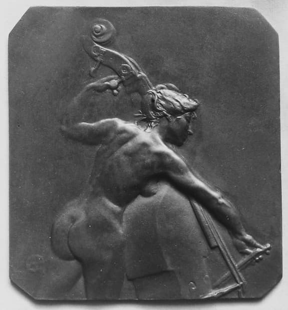 Female figure playing the bass-viol, by Alexandre-Louis-Marie Charpentier