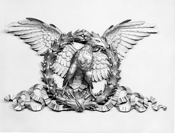 Overdoor with Eagle and Laurel Wreath (one of a pair), by Giocondo (Giuseppe) Albertolli