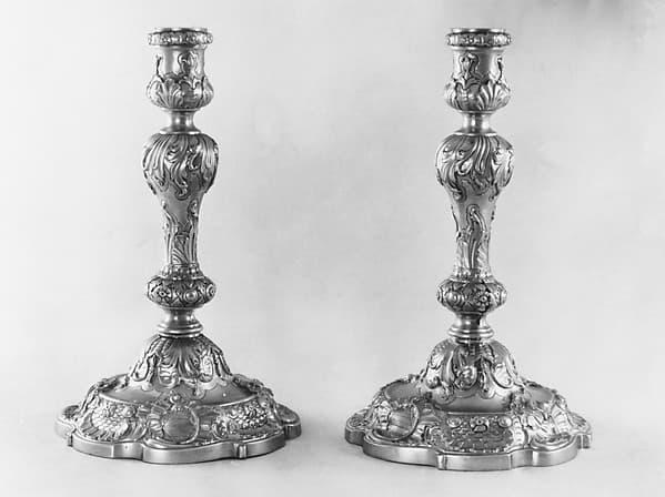 Set of four candlesticks, by George Wickes