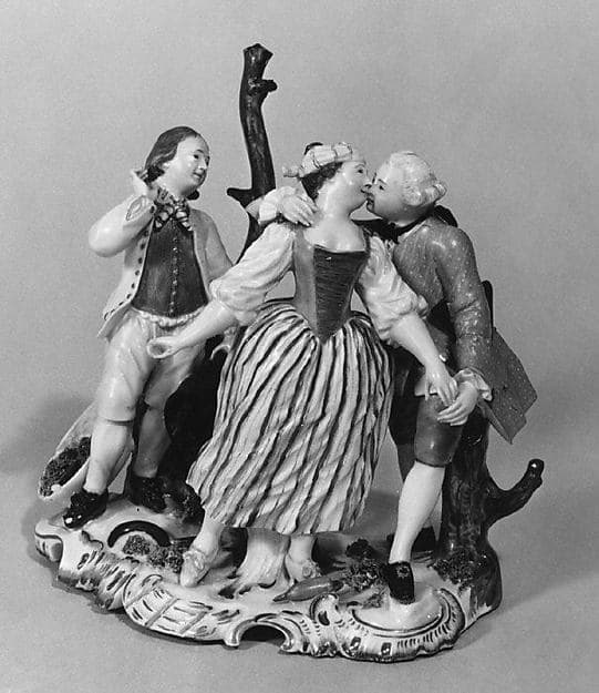 Le Baiser Donné (one of a pair), by Höchst Manufactory