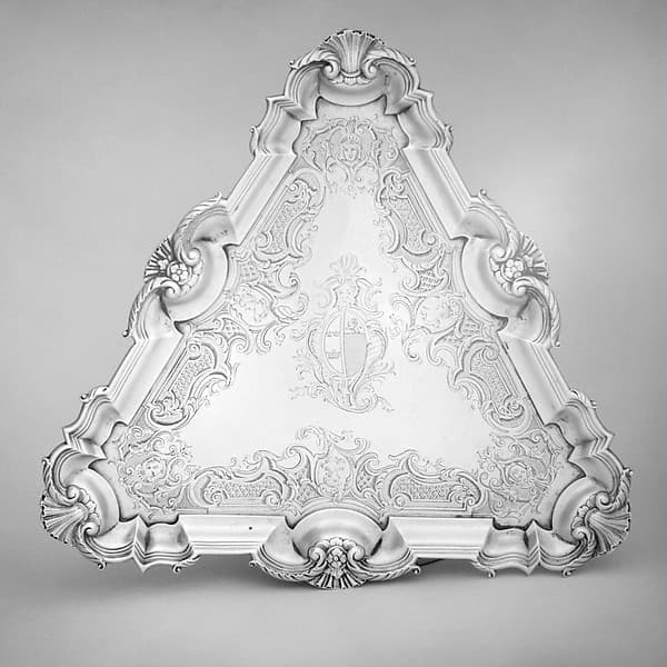 Salver for a teakettle, by Augustin Courtauld