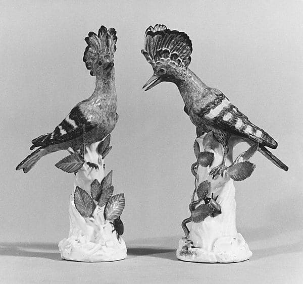 Hoopoe (Wiedehoppe) (one of a pair), by Meissen Manufactory