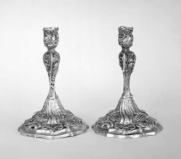 Candlestick (one of a pair), by Emanuel Drentwett