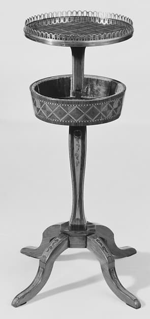 Candlestick and workbox (table à ouvrage en guéridon), by Martin Carlin