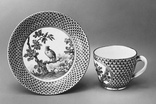 Cup and saucer (goblet Hebert et soucoupe) (part of a service), by Sèvres Manufactory