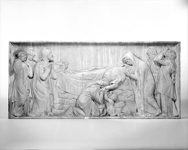 Hector lying on his funeral pyre, by Giovanni Maria Benzoni
