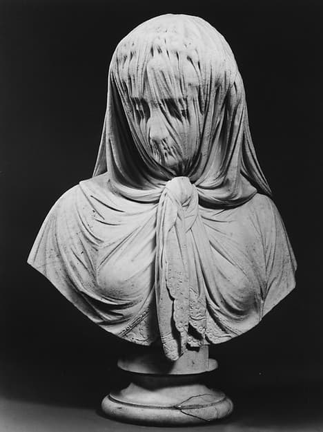 Veiled woman, by Giovanni Battista Lombardi