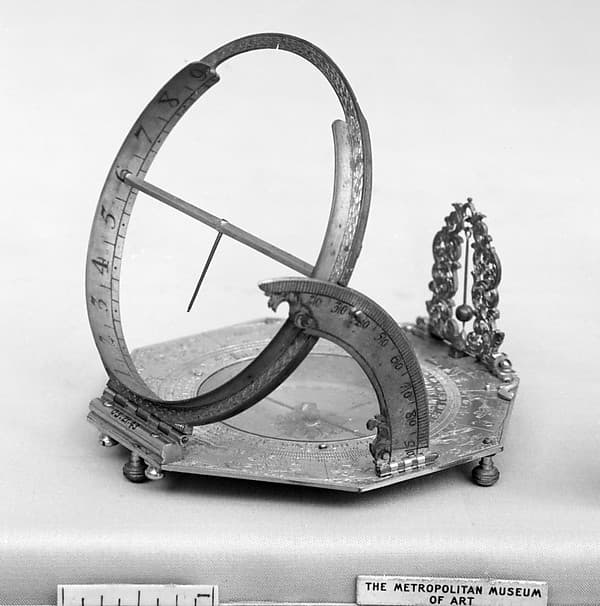 Portable equatorial sundial, by Johann Mathias Willebrand