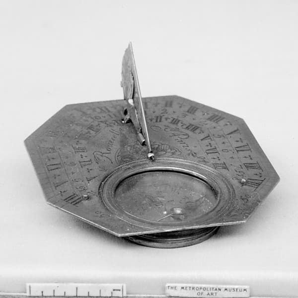 Portable horizontal sundial, by Rousselle