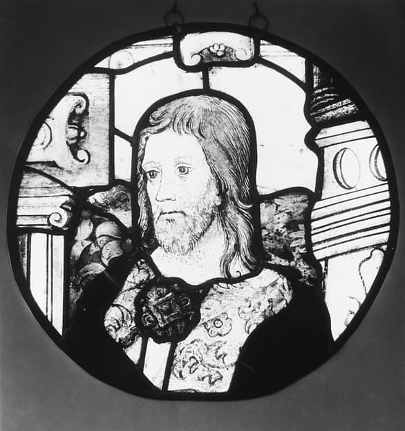 Head of Saint John the Baptist (one of a pair), by Master of the Life of Saint John the Baptist