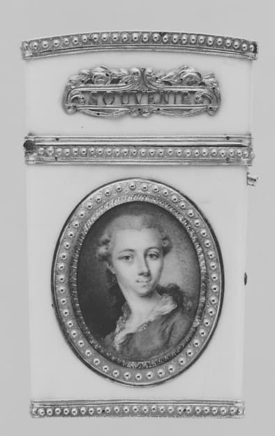 Souvenir with portrait of a man, by Pierre-Denis Chaumont