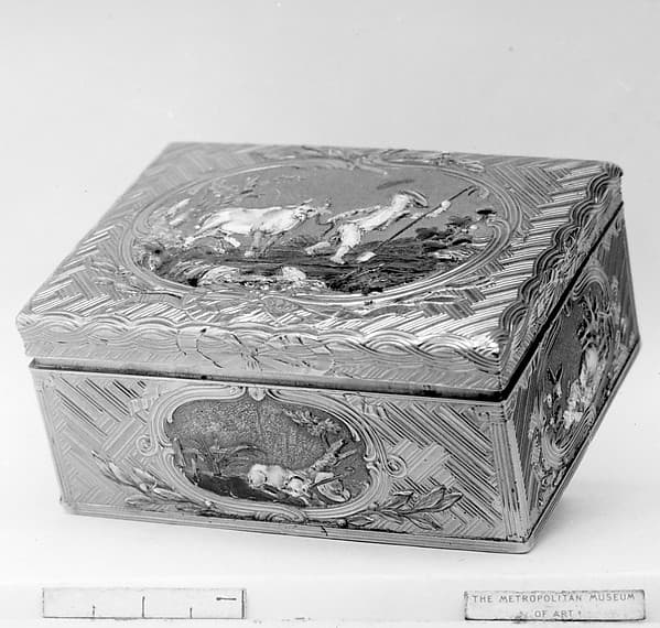 Snuffbox with pastoral scenes, by Jean Ducrollay