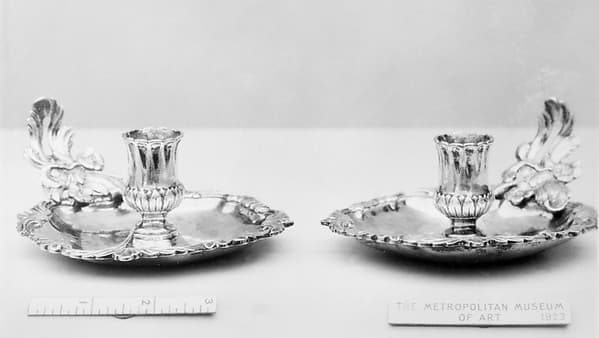 Chamber candlestick (one of a pair), by Pehr Zethelius