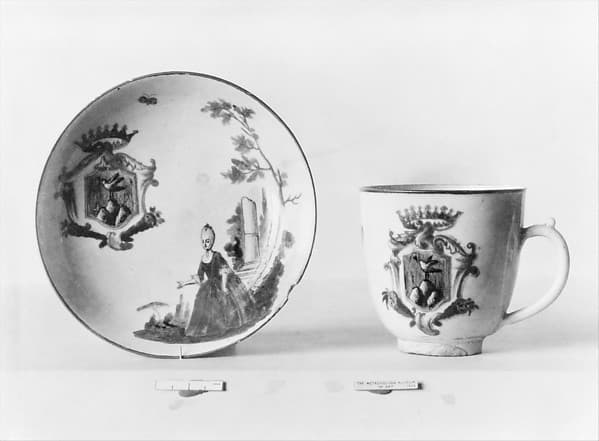 Cup and saucer, by Cozzi Manufactory