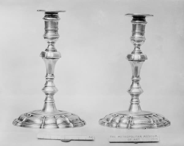 Taper holder (one of a pair), by James Gould