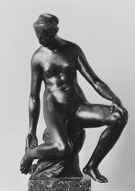 Seated Nude Woman Touching her Foot, by Barthélemy Prieur