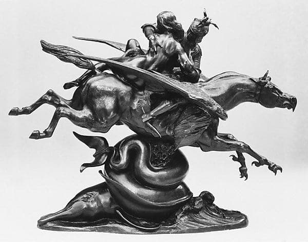 Roger and Angelica Mounted on a Hippogriff (mouth closed, second version), by Antoine-Louis Barye