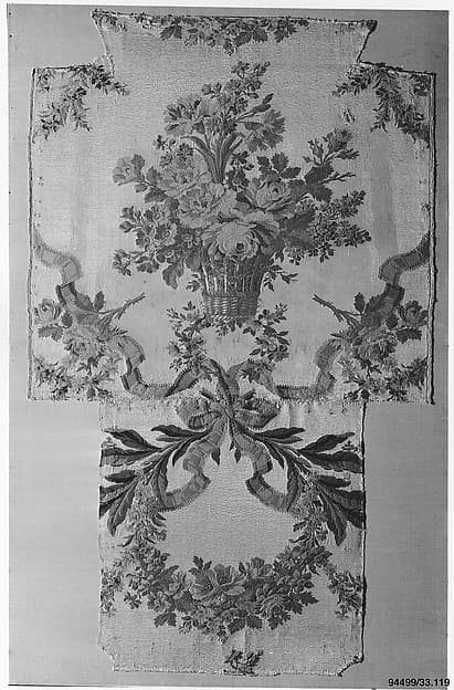 Woven silk upholstery for a chair, by Philippe de Lasalle