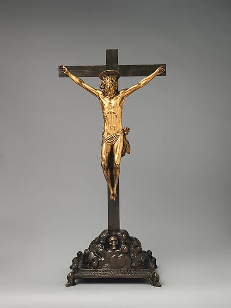 Crucifix on a Golgotha base, by Giuseppe de' Levi
