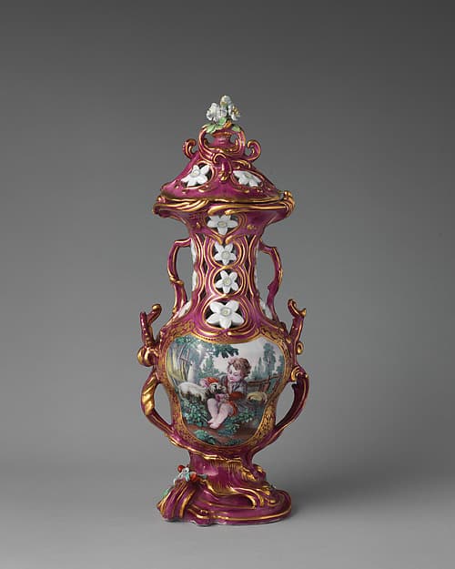 Vase (one of a set of three), by Chelsea Porcelain Manufactory