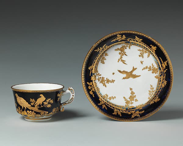 Teacup (one of 8) (part of a service), by Chelsea Porcelain Manufactory