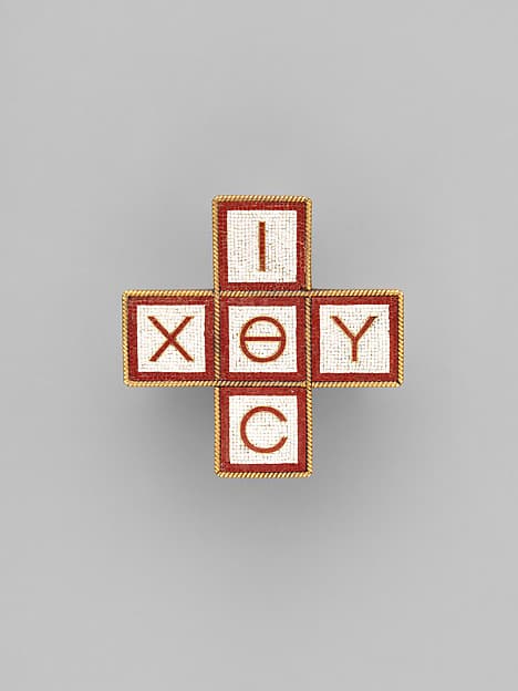 Brooch with Greek letters, by Castellani