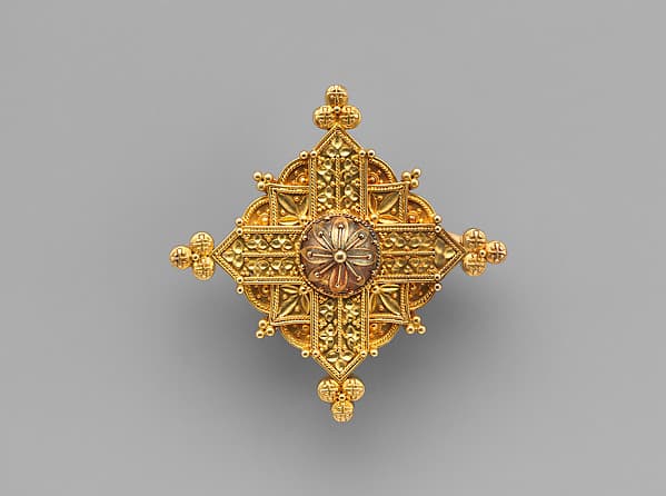 Pendant brooch in the form of a Gothic Cross, by Carlo Giuliano