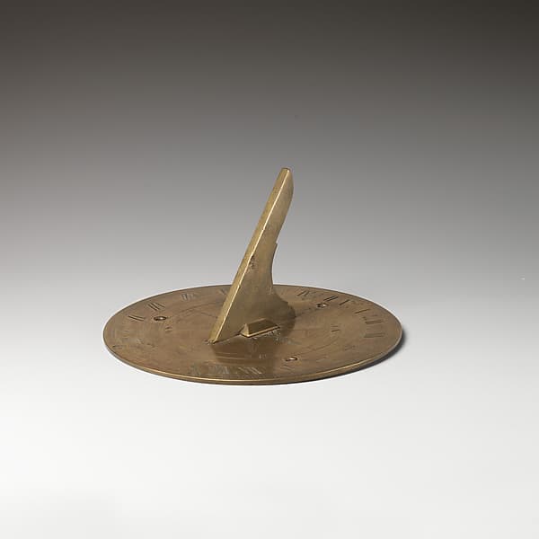 Stationary horizontal sundial, by George (?) Davis
