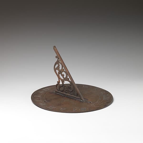 Stationary horizontal sundial, by Thomas Pipe