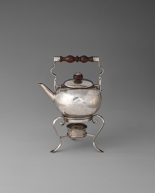 Miniature kettle with stand, by Joseph Collier