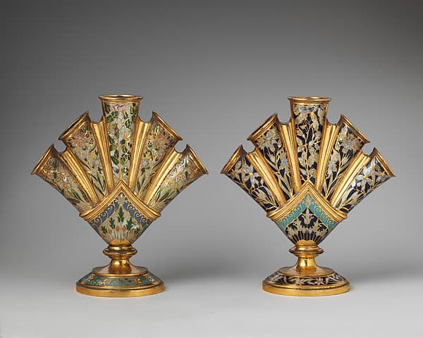 Tulip vases (2), by Elkington & Co.